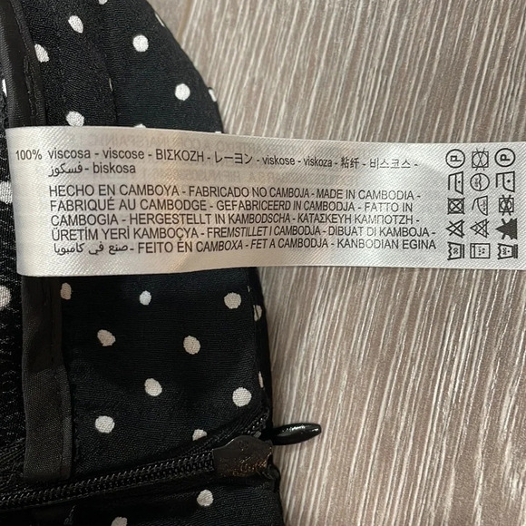NWOT Zara Polka Dot Mini Skort Black and White M - Picture 10 of 11